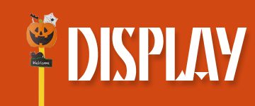 ハロウィンパーティ会場のディスプレイ